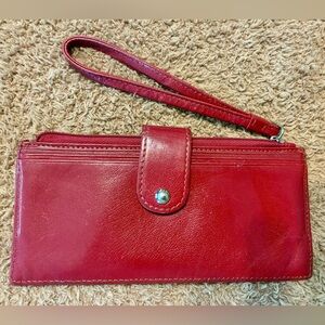 HOBO Leather Cardholder Wristlet Wallet